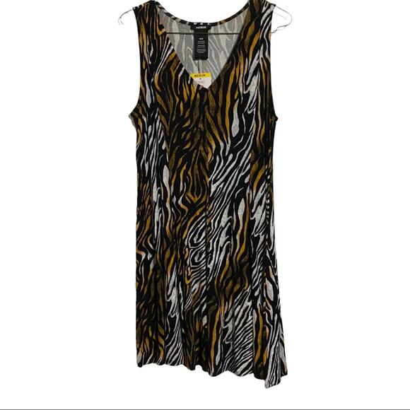 Premise Dress Animal Print Size Medium Short Sleeve Summer NEW - Picture 6 of 13